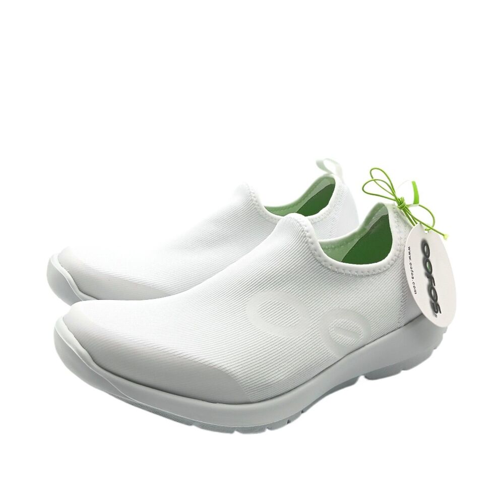 Oofos OOMG Sport Recovery Sneakers Womens 9 White Slip On Comfort Walking New